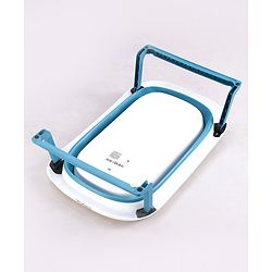 Babyhug Foldable Baby Bath Tub with Soap Space - Blue