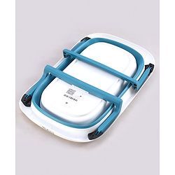 Babyhug Foldable Baby Bath Tub with Soap Space - Blue