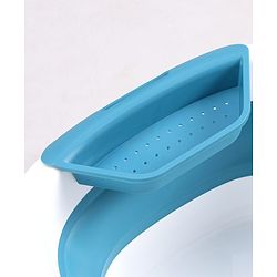 Babyhug Foldable Baby Bath Tub with Soap Space - Blue