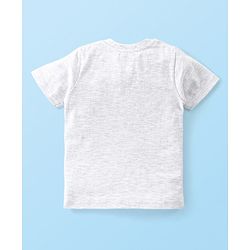 Babyhug Cotton Knit Half Sleeves Night Suit Pizza Print - White & Blue