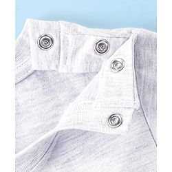 Babyhug Cotton Knit Half Sleeves Night Suit Pizza Print - White & Blue