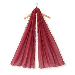 Babyhug 100% Cotton Woven Three Fourth Sleeves Kurti Palazzo & Dupatta Floral Print - Maroon