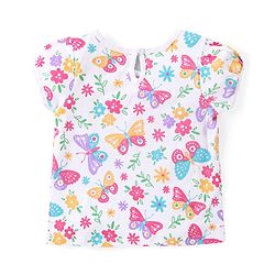 Babyhug Cotton Knit Half Sleeves Top with Polka Dot Print Pack of 3 - Multicolor