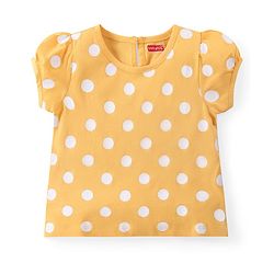 Babyhug Cotton Knit Half Sleeves Top with Polka Dot Print Pack of 3 - Multicolor