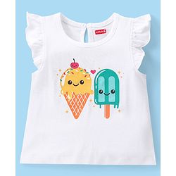 Babyhug Cotton Knit Frill Sleeves Top with Polka Dot Graphics Pack of 3 - Multicolour