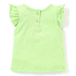 Babyhug Single Jersey Knit Half Sleeves Night Suit with Text & Heart Print - Green & Pink