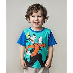 Babyhug Disney Cotton Knit Half Sleeves T-Shirt Pluto Graphics Print - Green