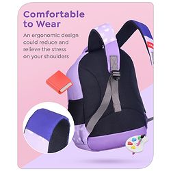 Babyhug Disney Frozen Elsa School Backpack|2 Main Compartments, 1 Front Pocket, 2 side Bottle Pockets|Water Resistant|Long lasting and Durable Zippers | Comfortable back cushioning | For School, Travel and Outdoors|Blue- 15 inches