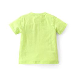 Babyhug Cotton Half Sleeves T-Shirt With Beach Graphics - Green