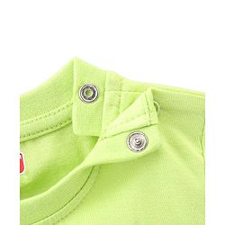 Babyhug Cotton Half Sleeves T-Shirt With Beach Graphics - Green