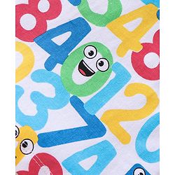 Babyhug Cotton Knit Sleeveless T-Shirt with Numerical Print - White