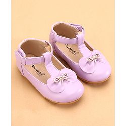 Cute Walk by Babyhug Ballerinas with Velcro Closure & Bow Applique- Pink