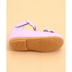 Cute Walk by Babyhug Ballerinas with Velcro Closure & Bow Applique- Pink