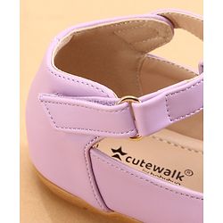 Cute Walk by Babyhug Ballerinas with Velcro Closure & Bow Applique- Pink