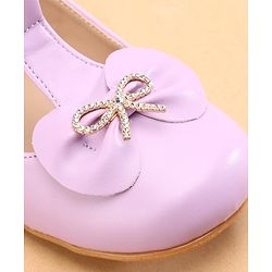 Cute Walk by Babyhug Ballerinas with Velcro Closure & Bow Applique- Pink