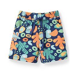 Babyhug Cotton Knit Half Sleeves Sea Life Printed Night Suit - Navy Blue
