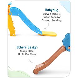 Babyhug Kids Slide with Basketball Ring-Blue & Yellow