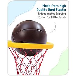 Babyhug Kids Slide with Basketball Ring-Blue & Yellow