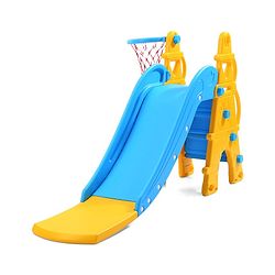 Babyhug Kids Slide with Basketball Ring-Blue & Yellow