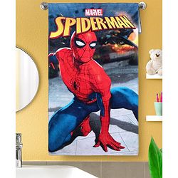 Babyhug Marvel Cotton Woven Spiderman Digital Printed Towel L 101.6 x B 55.8 cm - Multicolour