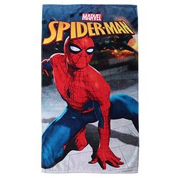 Babyhug Marvel Cotton Woven Spiderman Digital Printed Towel L 101.6 x B 55.8 cm - Multicolour