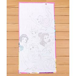 Babyhug Disney Princess Digital Printed Towel L 108 x B 70 cm - Pink