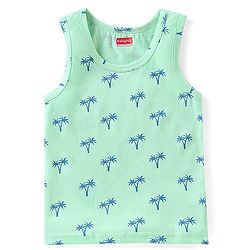 Babyhug 100% Cotton Sleeveless Sando Trees & Animal Print Pack of 3 - Multicolour