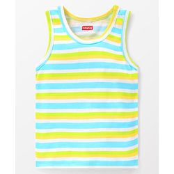 Babyhug 100% Cotton Sleeveless Sando Striped & Animal Print Pack of 3 - Multicolour