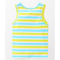 Babyhug 100% Cotton Sleeveless Sando Striped & Animal Print Pack of 3 - Multicolour