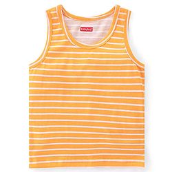 Babyhug 100% Cotton Knit Sleeveless Sandos Striped Animal & Bus Print Pack of 3 - Multicolour