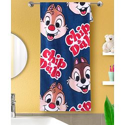 Babyhug Disney Chip'n Dale Digital Printed Towel L 101.6 X B 55.8 cm - Blue