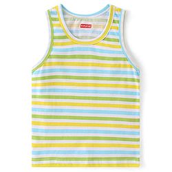 Babyhug 100% Cotton Knit Sleeveless Striped Sando Pack of 3 - Multicolour
