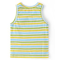 Babyhug 100% Cotton Knit Sleeveless Striped Sando Pack of 3 - Multicolour