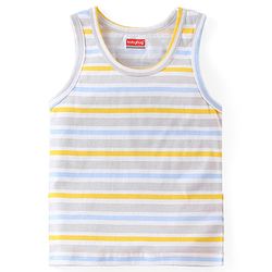 Babyhug 100% Cotton Single Jersey Sleeveless Vests Striped & Basketball Print Pack Of 3 - Multicolor