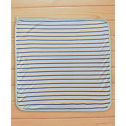 Babyhug Cotton Interlock Two Layer Hooded Towel Bear Print L 76 x B 76 cm - Blue