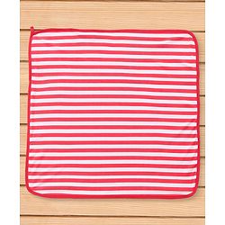 Babyhug Cotton Two Layer Hooded Towel Stripes Print L 76 x B 76 cm - Red