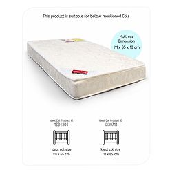 Babyhug High Density Soft Foam Baby Mattress Self Design - Off White