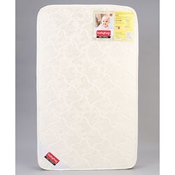 Babyhug High Density Soft Foam Baby Mattress Self Design - Off White