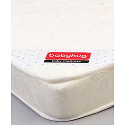 Babyhug High Density Soft Foam Baby Mattress Self Design - Off White