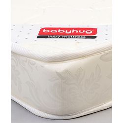 Babyhug High Density Soft Foam Baby Mattress Self Design - Off White