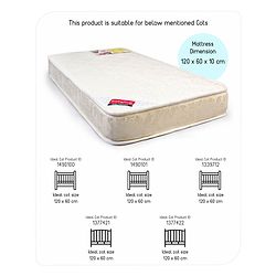 Babyhug High Density Soft Foam Baby Mattress Floral Design (Color And Design May Vary)