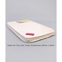 Babyhug High Density Soft Foam Baby Mattress Floral Print - Off White