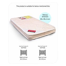 Babyhug High Density Soft Foam Baby Mattress Floral Print - Off White