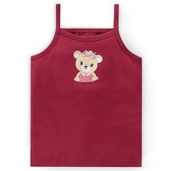 Babyhug 100% Cotton Knit Sleeveless Slips Floral & Bear Print  Pack of 3- Multicolour