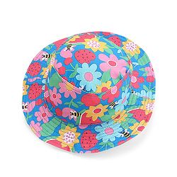 Babyhug Cotton Woven Two Layer Bucket Hat Floral Print - Multicolor