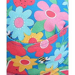 Babyhug Cotton Woven Two Layer Bucket Hat Floral Print - Multicolor