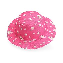 Babyhug Cotton Woven Two Layer Bucket Hat Floral Print - Pink