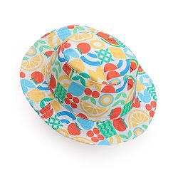 Babyhug Cotton Woven Two Layer Bucket Hat Fruit Print - Multicolor