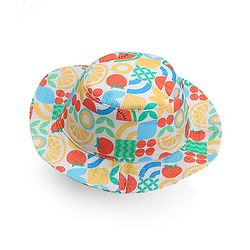 Babyhug Cotton Woven Two Layer Bucket Hat Fruit Print - Multicolor