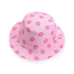 Babyhug Cotton Woven Two Layer Bucket Hat Floral Print - Pink